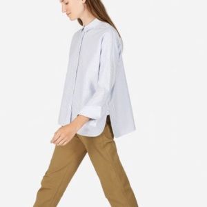 Everlane The Japanese Oxford Square Striped Shirt Small